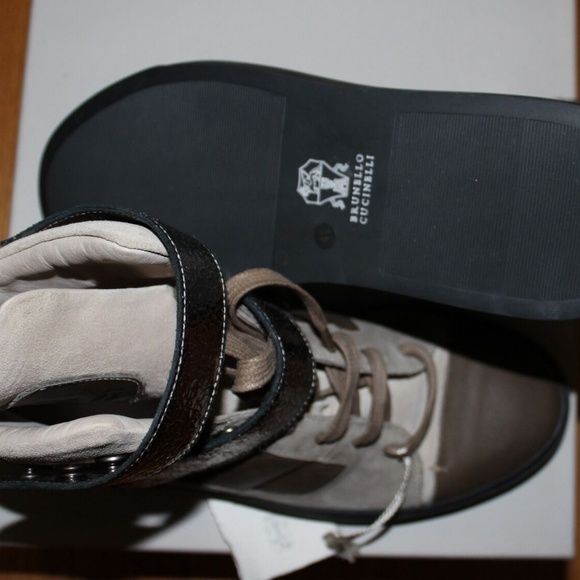 BRUNELLO CUCINELLI SUEDE MIX MEDIA LEATHR SNEAKER - Picture 6 of 8